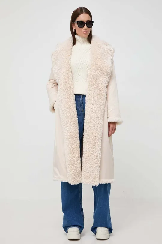 béžová Obojstranný kabát Elisabetta Franchi