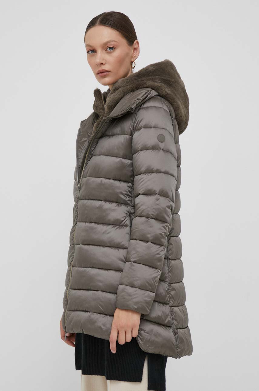 Save The Duck kurtka damska kolor szary zimowa | Answear.com