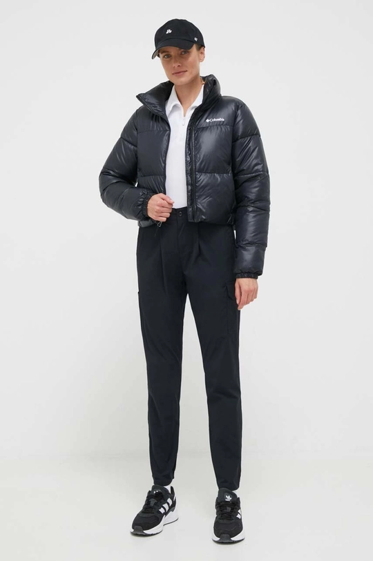 Μπουφάν Columbia Puffect Cropped Jacket μαύρο