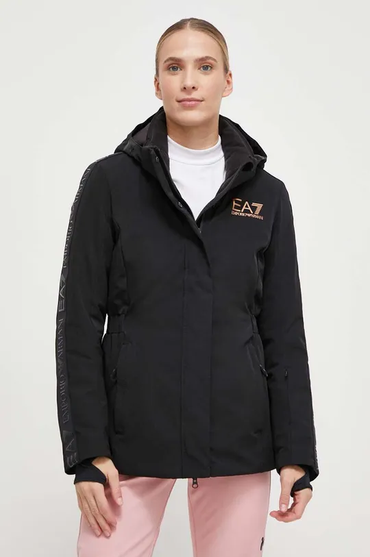 чорний Гірськолижна куртка EA7 Emporio Armani Жіночий