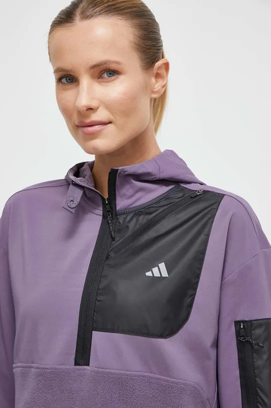 фиолетовой Куртка для бега adidas Performance