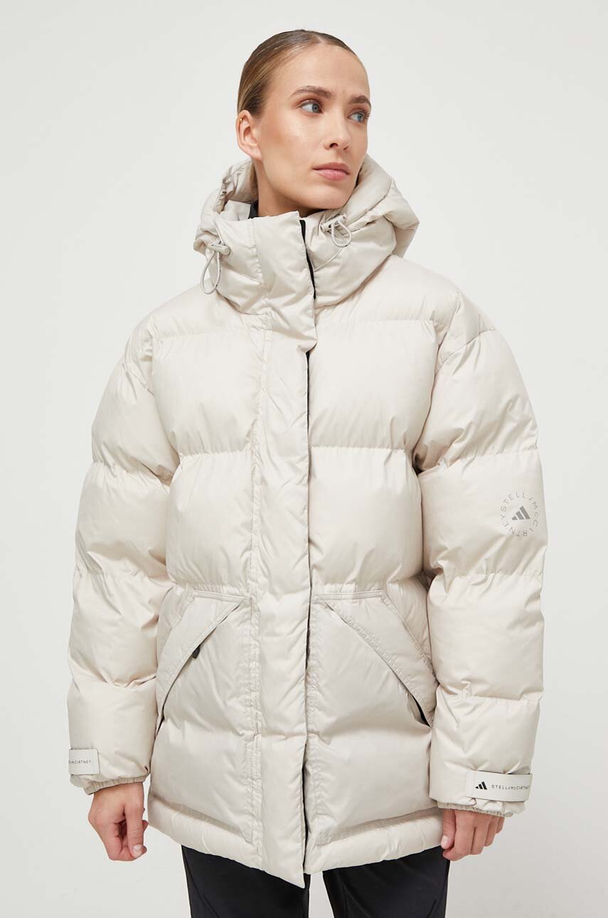 Куртка adidas by Stella McCartney женская цвет бежевый зимняя | ANSWEAR.ua