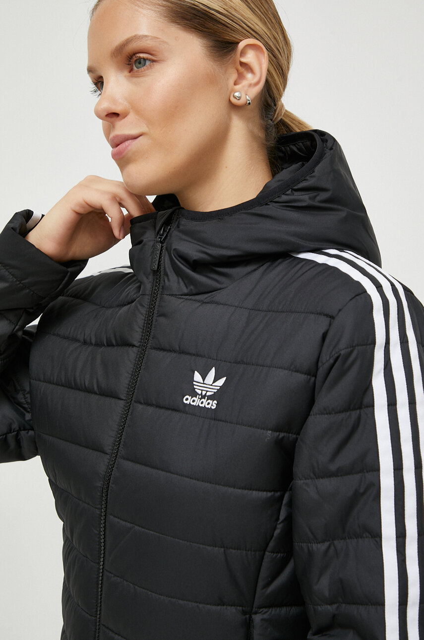 Куртка adidas Originals жіноча колір чорний перехідна | ANSWEAR.ua