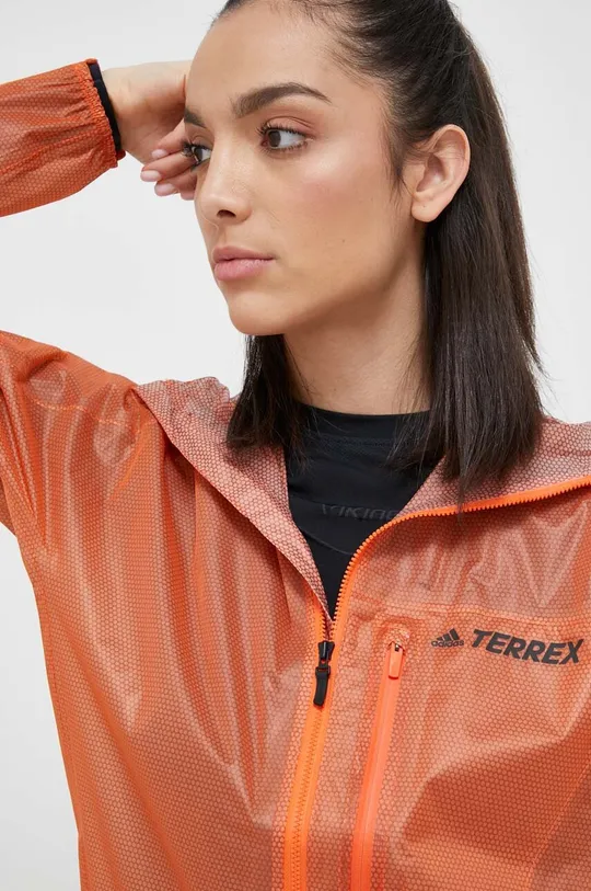 pomarańczowy adidas TERREX kurtka przeciwdeszczowa Agravic
