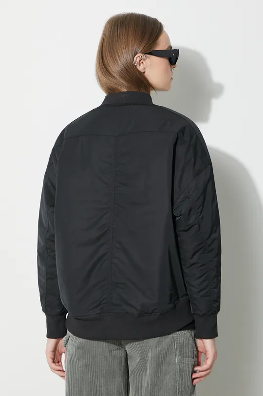 Puma bomber jacket Insole: 100% Polyester Filling: 100% Polyester Main: 100% Polyester Rib-knit waistband: 95% Cotton, 5% Elastane