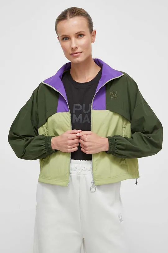 зелений Куртка Puma Жіночий
