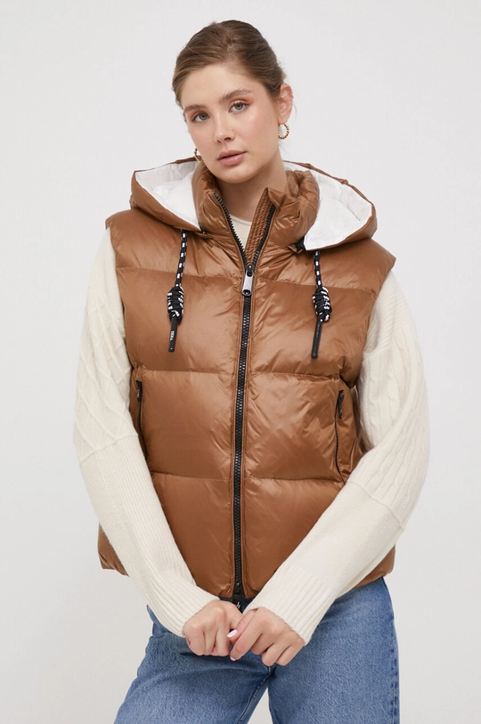 marrone Deha gilet in piuma Donna