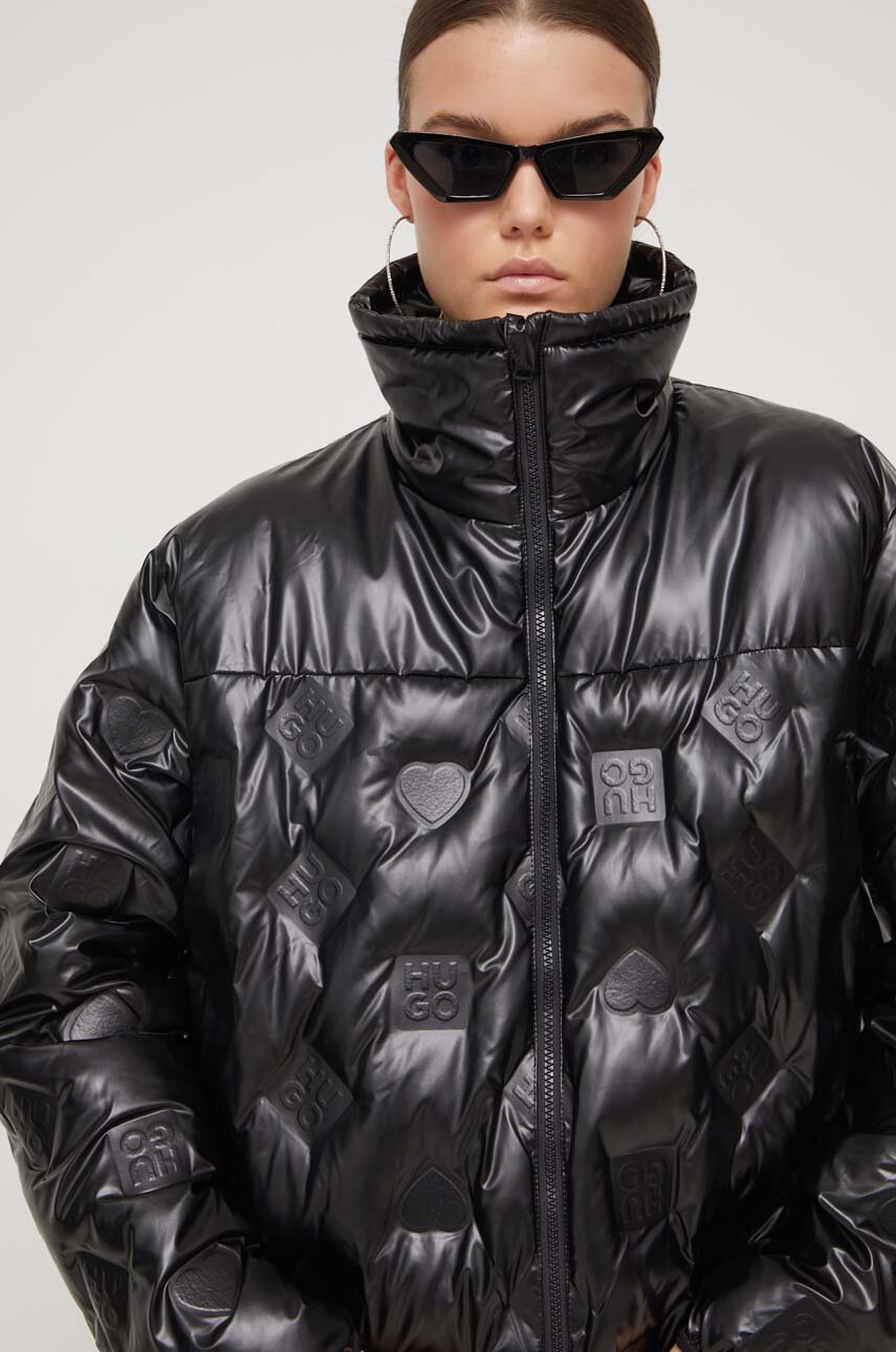 Куртка HUGO жіноча колір чорний зимова | ANSWEAR.ua