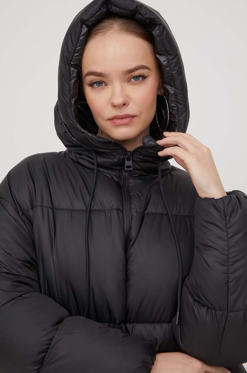 Куртка HUGO жіноча колір чорний зимова oversize | ANSWEAR.ua