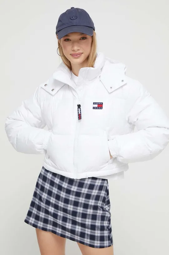 bijela Pernata jakna Tommy Jeans Ženski