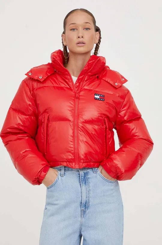 crvena Pernata jakna Tommy Jeans Ženski