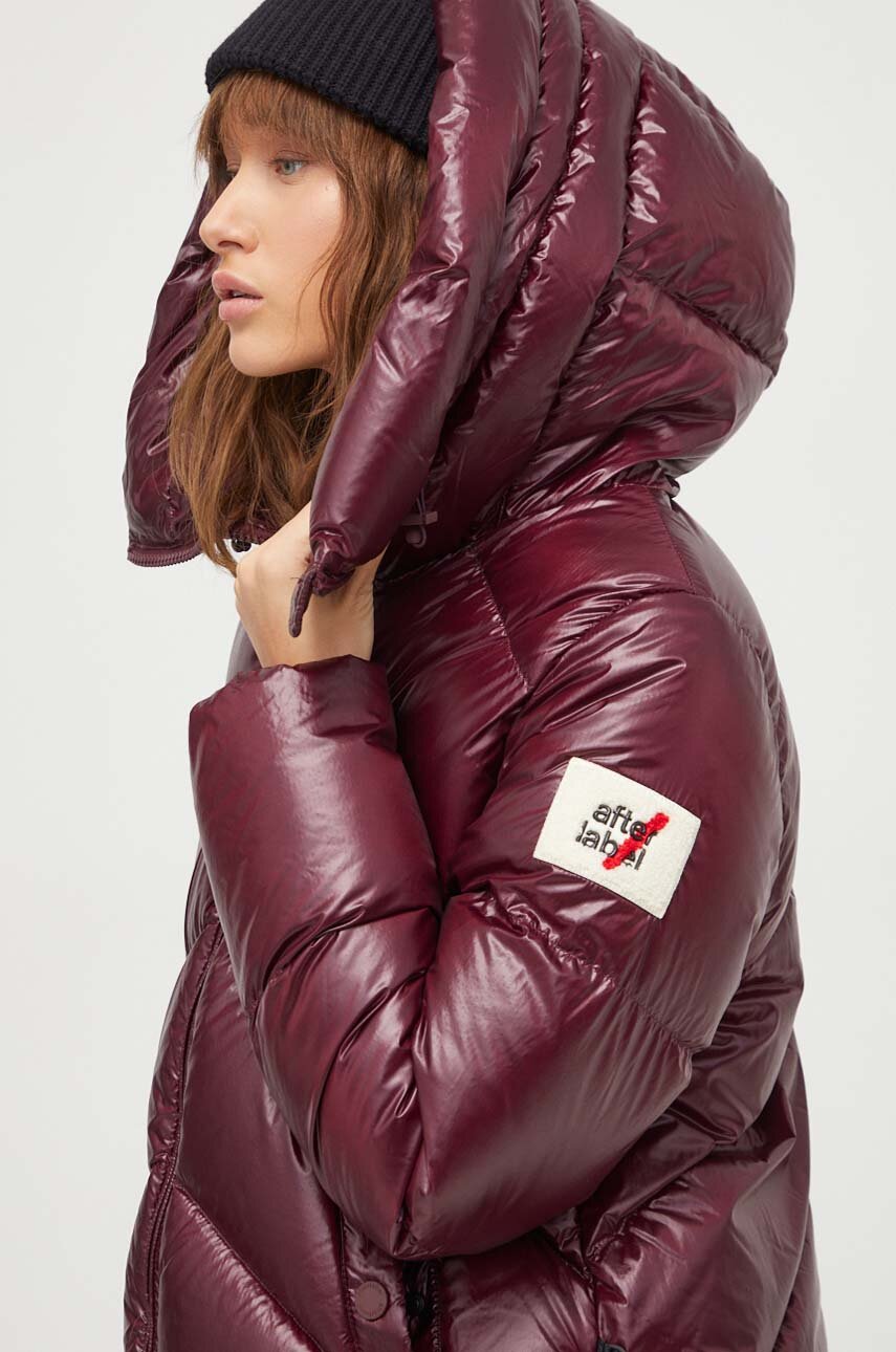 Пухова куртка After Label жіноча колір бордовий зимова | ANSWEAR.ua