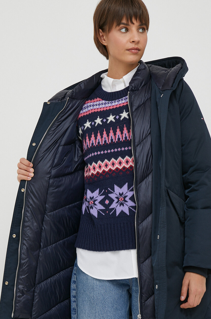 Куртка Tommy Hilfiger женская цвет синий зимняя | ANSWEAR.ua