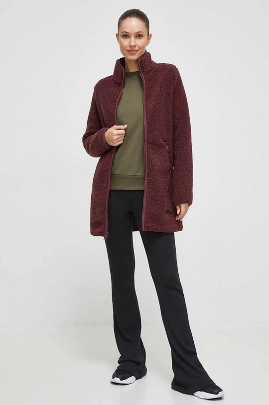 burgundské Športová mikina Jack Wolfskin High Curl Dámsky