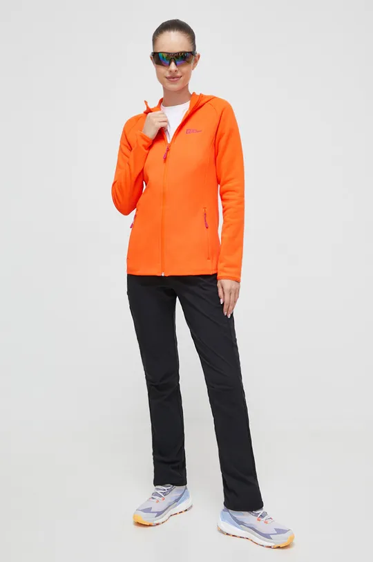 πορτοκαλί Αθλητική μπλούζα Jack Wolfskin Baiselberg Γυναικεία
