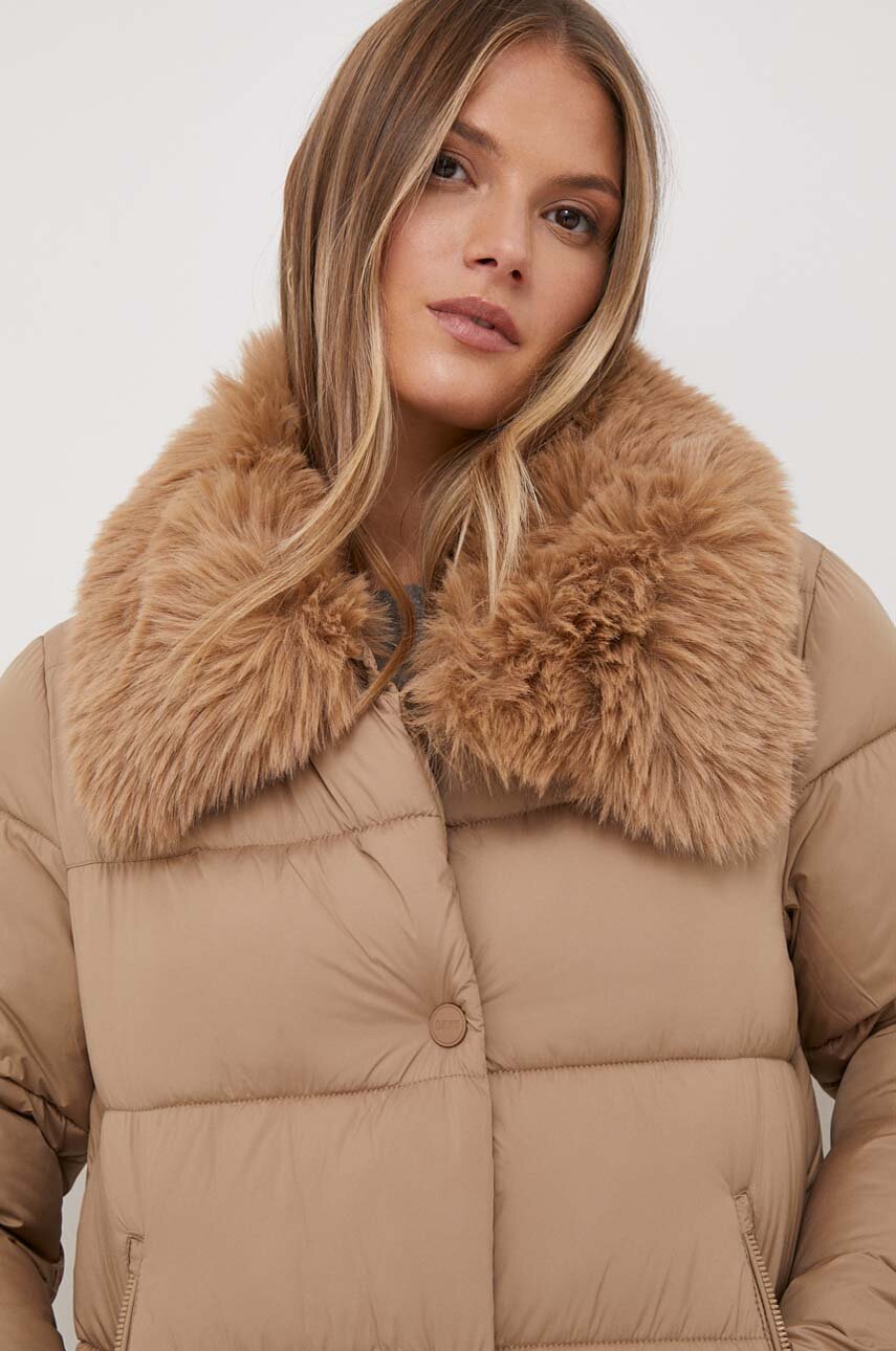 Куртка Dkny жіноча колір коричневий зимова | ANSWEAR.ua
