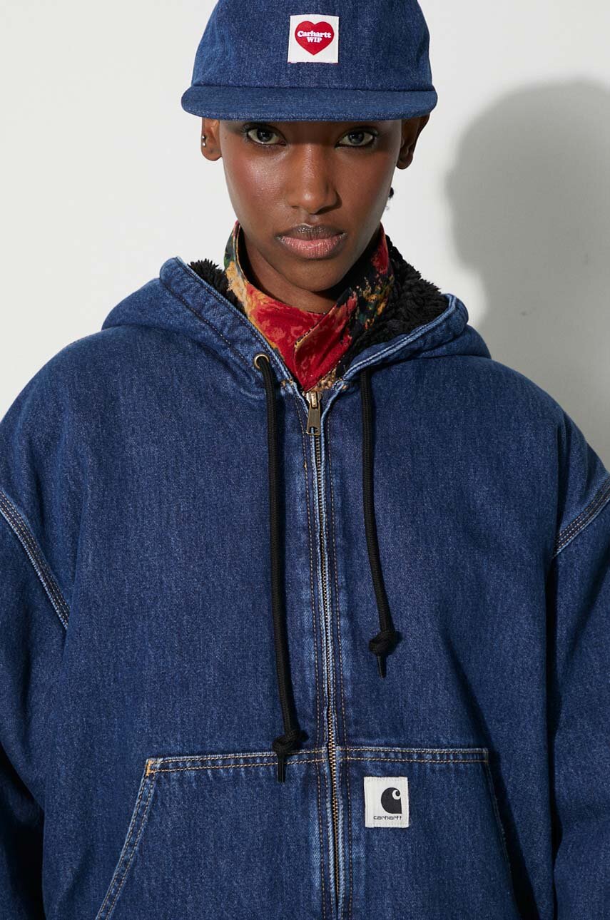 Carhartt WIP denim jacket women's navy blue color buy on PRM