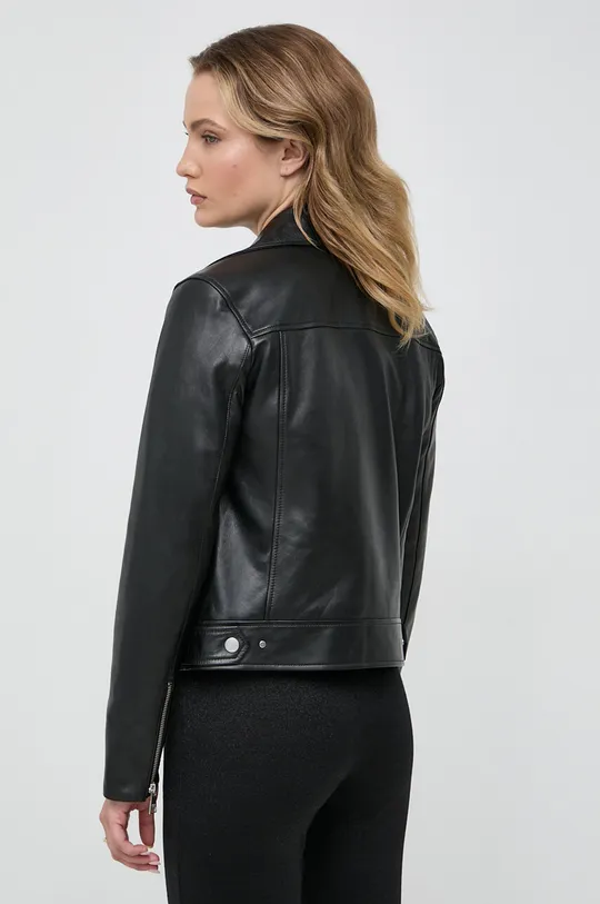 Kožna ramones jakna Karl Lagerfeld Temeljni materijal: 100% Janjeća koža Postava: 53% Acetat, 47% Viskoza