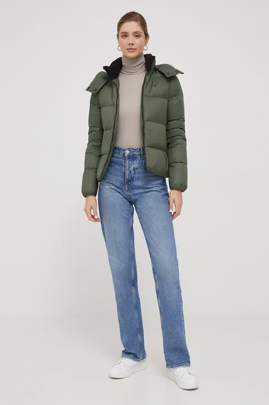 Pernata jakna Calvin Klein Jeans zelena