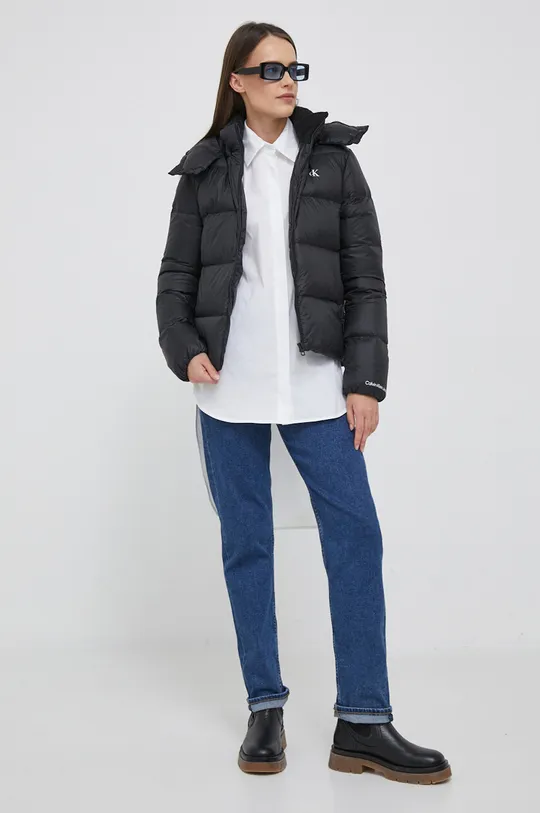 Pernata jakna Calvin Klein Jeans crna