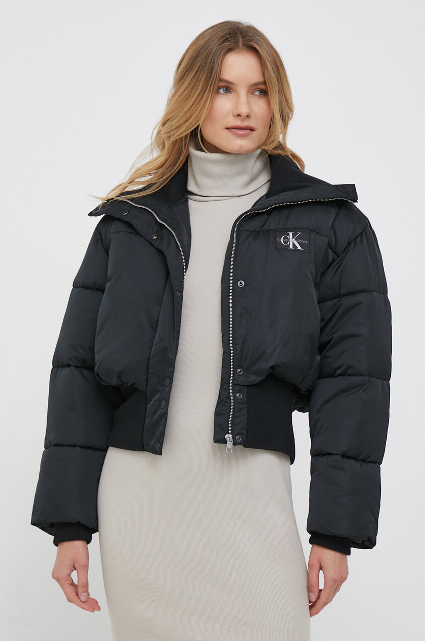 Куртка Calvin Klein Jeans жіноча колір чорний зимова | ANSWEAR.ua