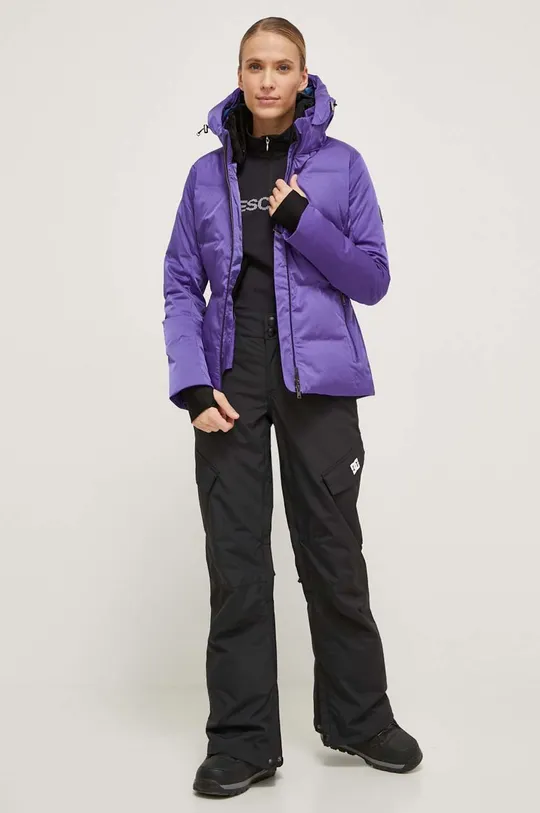 Пуховая лыжная куртка Descente Luna фиолетовой