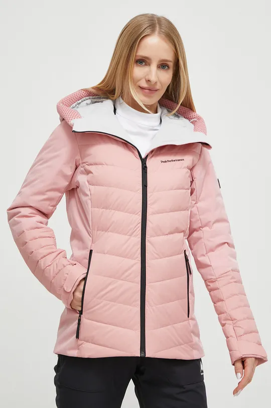 ροζ Πουπουλένιο μπουφάν για σκι Peak Performance Blackfire Γυναικεία