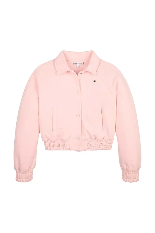 roza Dječja jakna Tommy Hilfiger Za djevojčice