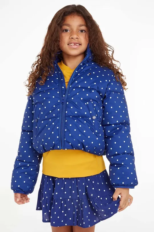 темно-синій Дитяча куртка Tommy Hilfiger Для дівчаток