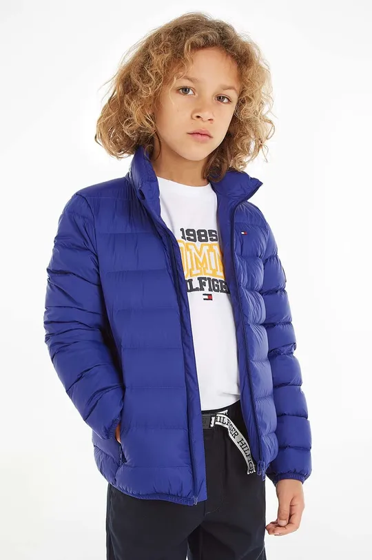 тёмно-синий Детская пуховая куртка Tommy Hilfiger Для девочек