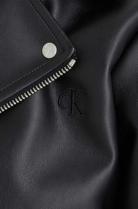 μαύρο Παιδικά δερμάτινα μπουφάν Calvin Klein Jeans