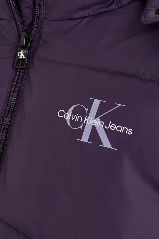 μωβ Παιδικό μπουφάν Calvin Klein Jeans
