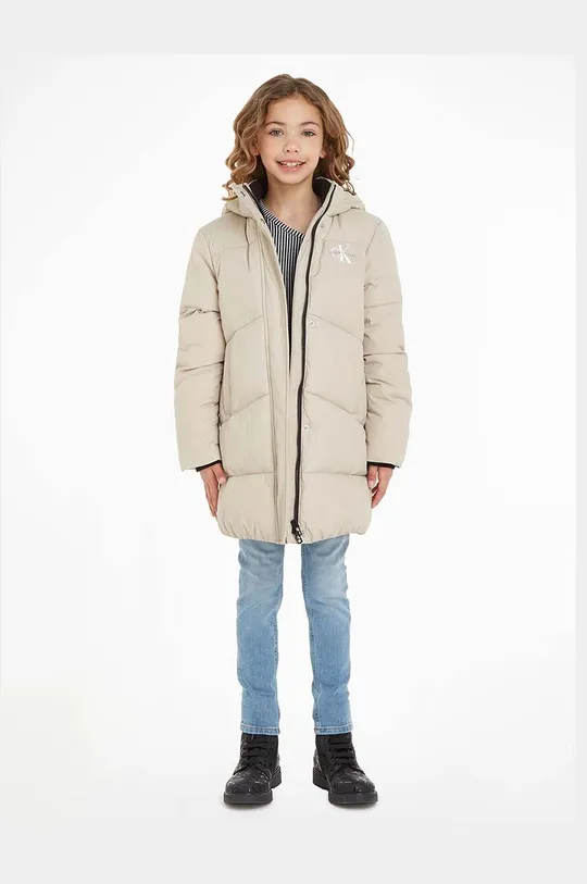 бежевый Детская куртка Calvin Klein Jeans Для девочек