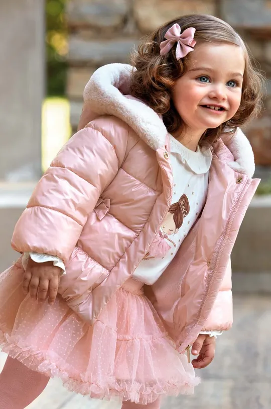 różowy Mayoral kurtka niemowlęca Dziewczęcy