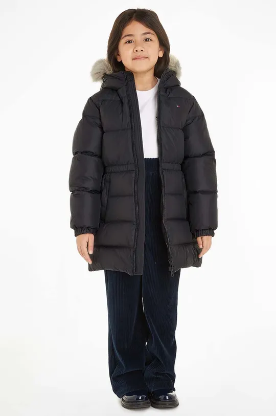 чорний Дитяча пухова куртка Tommy Hilfiger Для дівчаток