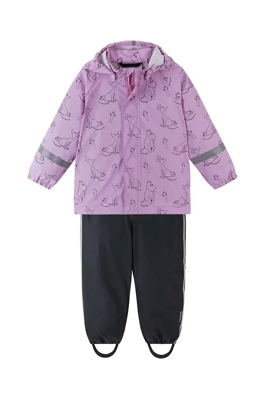 Reima kurtka i spodnie dziecięce Moomin Plask fioletowy