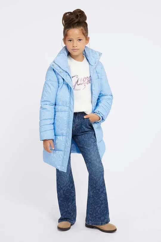 modra Otroška jakna Guess Dekliški