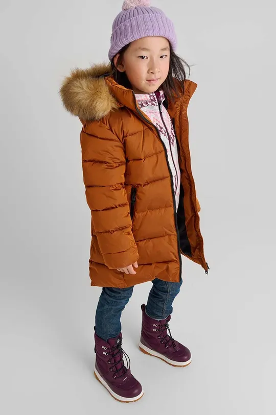 коричневый Детская зимняя куртка Reima Lunta Для девочек