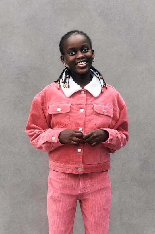 розовый Детская джинсовая куртка Levi's Для девочек