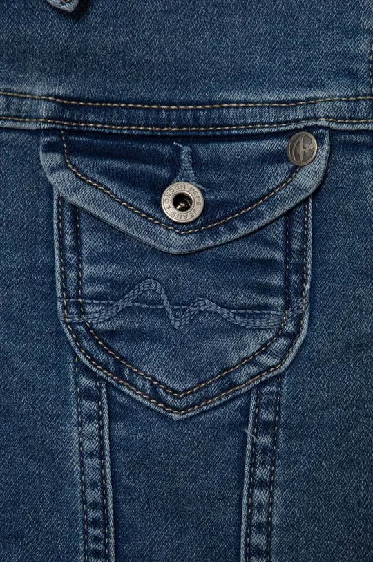 Pepe Jeans kurtka jeansowa dziecięca New Berry Materiał zasadniczy: 80 % Bawełna, 18 % Poliester, 2 % Elastan, Podszewka kieszeni: 65 % Poliester, 35 % Bawełna