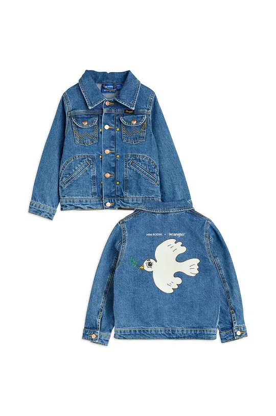 Детская джинсовая куртка Mini Rodini Mini Rodini x Wrangler голубой