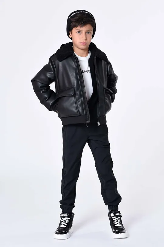 μαύρο Παιδικό μπουφάν Karl Lagerfeld Παιδικά