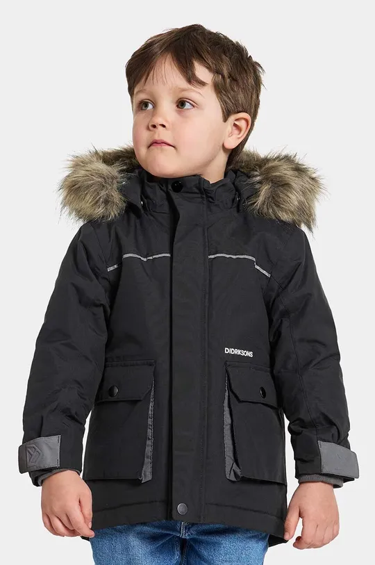 чёрный Детская зимняя куртка Didriksons KURE KIDS PARKA Детский