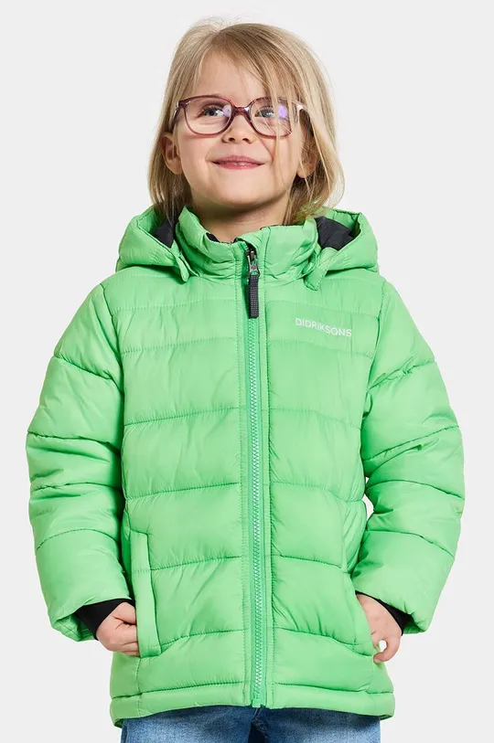 zielony Didriksons kurtka zimowa dziecięca RODI KIDS JACKET Dziecięcy