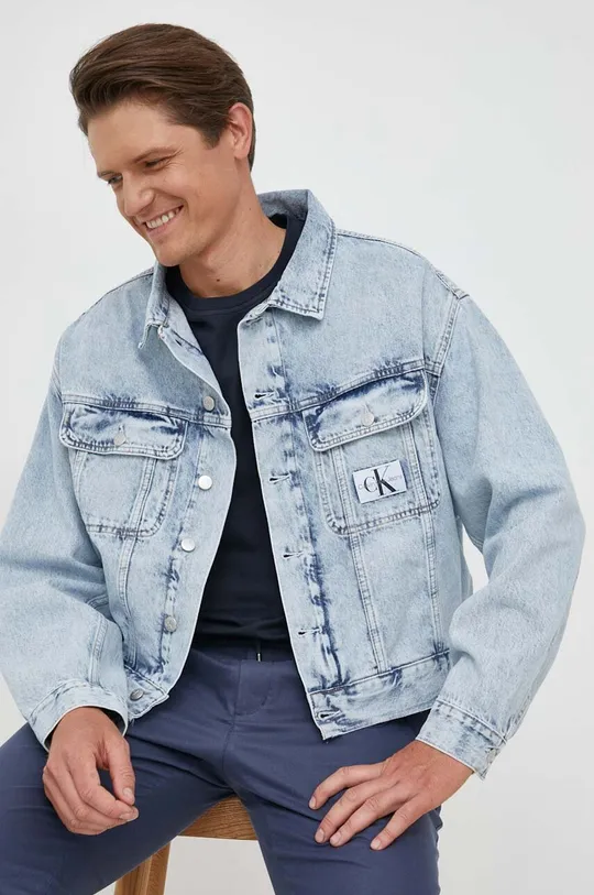 modra Jeans jakna Calvin Klein Jeans Moški