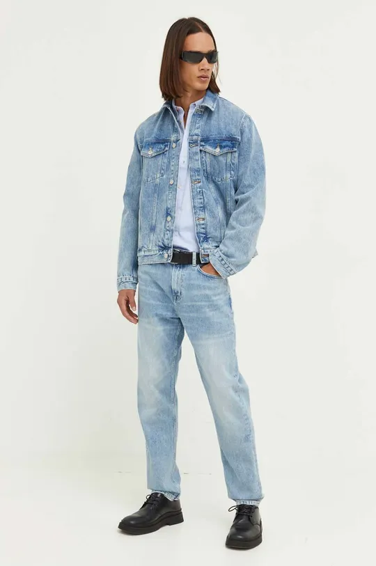Jeans jakna Samsoe Samsoe modra