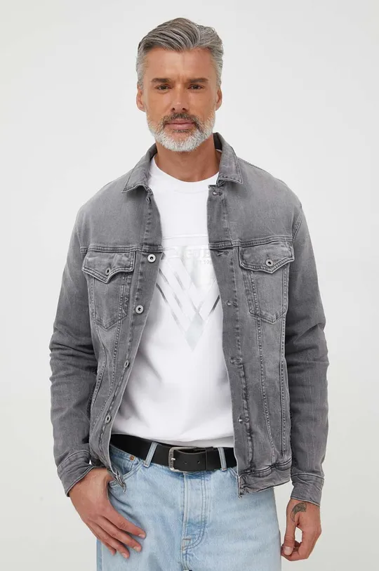 sivá Rifľová bunda Pepe Jeans Pinners