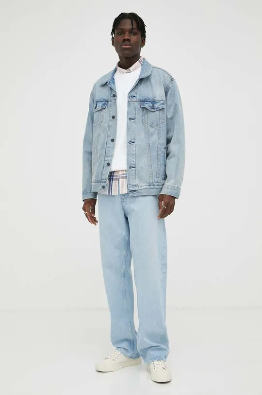 Levi's giacca di jeans in cotone blu