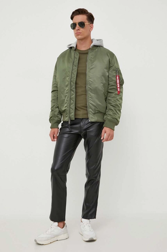 Alpha Industries kurtka bomber MA-1 ZH Back EMB zielony