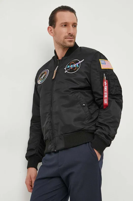 чорний Куртка-бомбер Alpha Industries MA-1 VF NASA Чоловічий